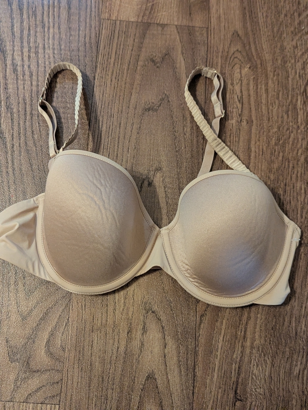 Thirdlove Bra 24/7 Classic T-Shirt Bra Taupe Beige Microfiber 34C